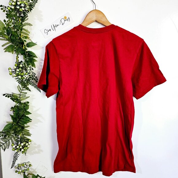 Adidas Mens Red Short Sleeve Go-To Tee‎ 100% Cotton Size M ~SS90.5 - Picture 3 of 3